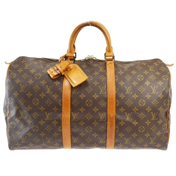 Louis Vuitton DUFFLE KEEPALL 50 TRAVEL HANDBAG MONOGRAM - Picture 1 of 10